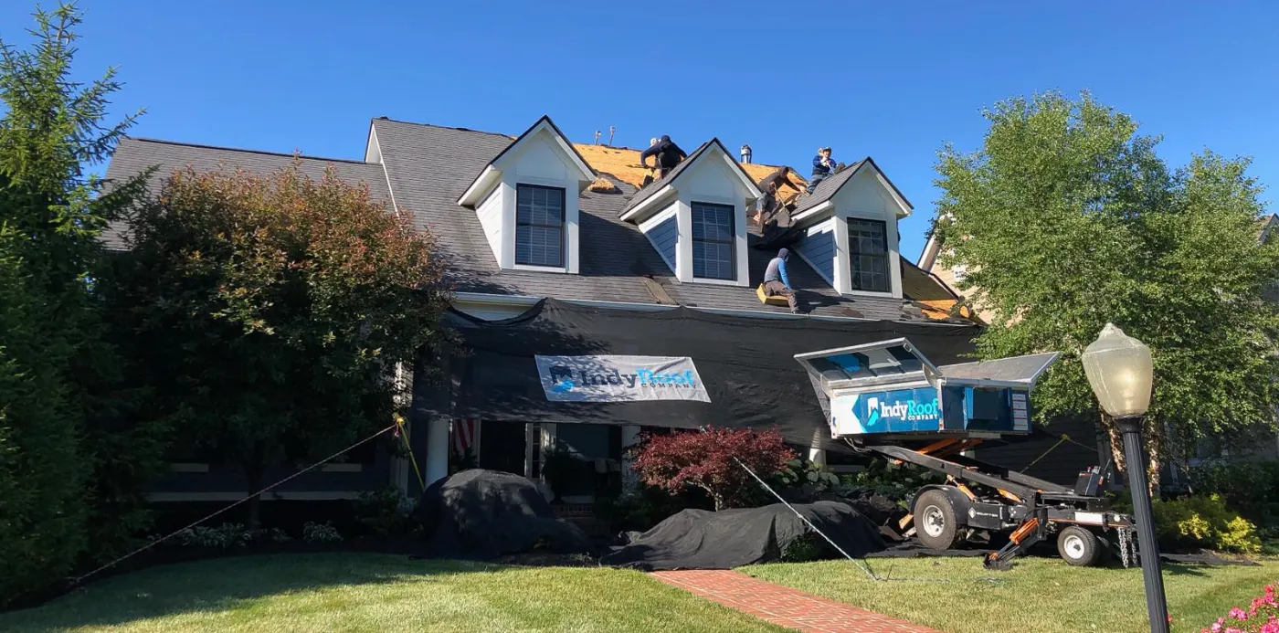 Storm damage documented on a Cloverdale home